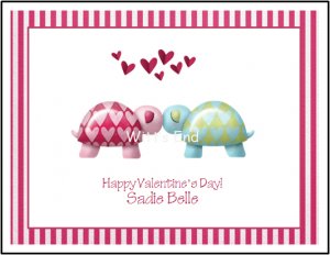 Turtle Love Valentine S Day Custom Note Cards