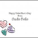 Candy Hearts Valentine's Day Custom Note Cards