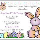 Sherbet Easter Bunny Rabbit Custom Party Invitations