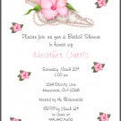 Seashell Destination Custom Bridal Shower Invitations