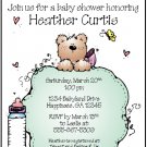 Teddy Bear Cloud Custom Baby Shower Invitations