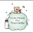 Baby Teddy Bear in Cloud Custom Thank You Note Cards
