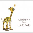 Whimsical Giraffe Custom Thank You Note Cards