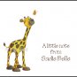 Whimsical Giraffe Custom Thank You Note Cards