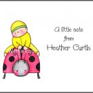 Baby with Ladybug Custom Thank You Note Cards