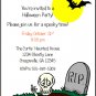 Skeleton Tombstone Custom Halloween Party Invitations