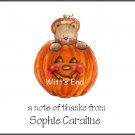Bear in Pumpkin Custom Thank You Note Cards
