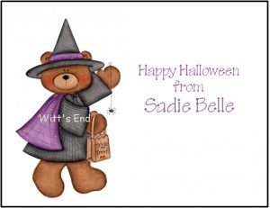 Teddy Beary Witchy Custom Thank You Note Cards