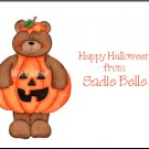 Pumpkin Teddy Bear Custom Thank You Note Cards