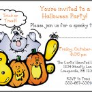Boo Ghost Custom Halloween Party Invitations
