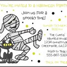 Spooky Mummy Custom Halloween Party Invitations