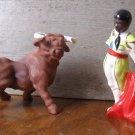 Vintage 1960s made in Japan matador and bull salt and pepper shakers