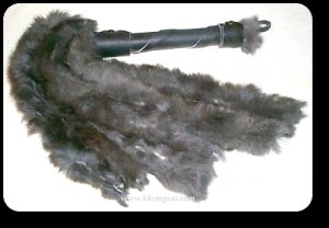Black Rabbit Hide Flogger