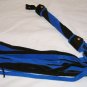 20 Lash 1/2 Inch Wide Black and Blue Suede Flogger