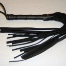 20 Lash 1/2 Inch Wide Black Leather Flogger