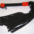 20 Lash 1/2 Inch Wide Black Suede Flogger