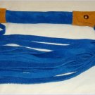 20 Lash 1/2 Inch Wide Blue Suede Flogger
