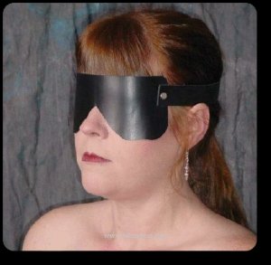 Black  Leather Blindfold