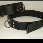 Thigh cuff Black Leather On Black Suede Locking (set of 2 Locks Included)