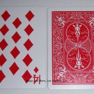 14 of Diamonds, Bicycle Red Back, Gag Card (2044)