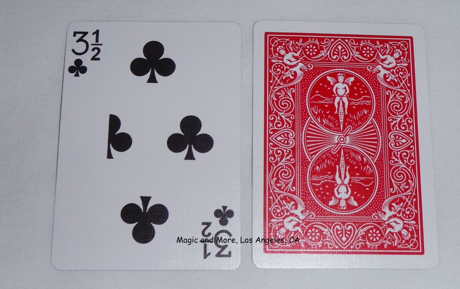 10 3 1/2 Clubs Gimmick Red Back Bicycle Playing Card magic trick supplies 