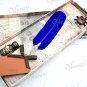 Antique Holder Natural Turkey Quill Ink Pen Euro Style Set - Navy