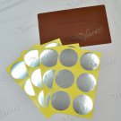 2" Serrated Round Sticker/Label for Embosser- Silver 24pcs (+FREE GIFT!!!)