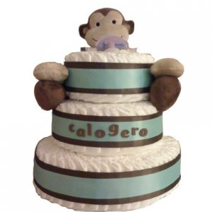 Modern Monkey Diaper Cake