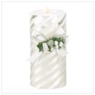 SILVER STRIPES CANDLE