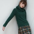 525 # Korean fashion turtleneck knit sweater wholesale- green