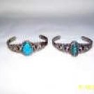 Turquise Stone Bracelets with silver bands