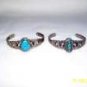 Turquise Stone Bracelets with silver bands