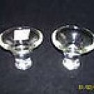 Clear Glass Candle holders, reversable.
