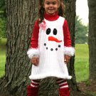 Custom Boutique Christmas Chenille Snowman Dress