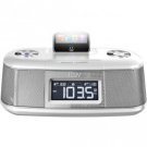 iLuv White Alarm Clock With Bed Shaker For iPod®