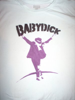 Medium Babydick MJ Custom spraypaint stencil  T-shirt by glennn