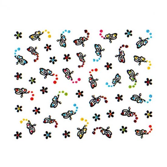 3D Nail Art Decoration Sticker Decal Manicure Butterfly (NA87)