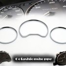 96~99 00 MERCEDES W210 SILVER DASHBOARD GAUGE RINGS - DRB6