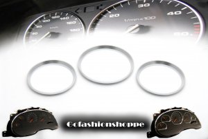 CIVIC 96 97 98 99 SILVER DASHBOARD GAUGE RING RINGS - DRC5