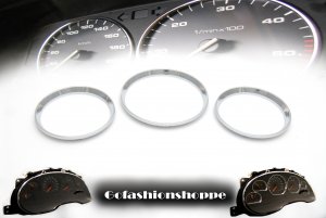 HONDA CIVIC 96 97 98 99 CHROME DASHBOARD GAUGE RINGS - DRC4