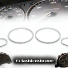 BMW E34 SILVER CLUSTER ABS DASHBOARD GAUGE RING KIT -DRB1