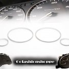 AUDI 80/90 BRUSHED ALUMINUM ABS PLASTIC DASHBOARD GAUGE RINGS -DRA3