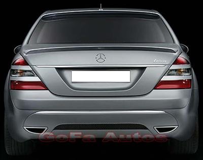Unpainted Rear Lip Spoiler For Mercedes Benz W221 S-Class (2009-2012) - PU Material