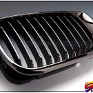 03~05 BMW E46 Sedan 4D 325 330 Black Chrome Grille-GRB8