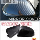 VW GOLF 5 (MK5) 05-08 Dry Real Carbon Mirror Cover -MCC2