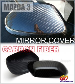 Mazda 3 04-08 4D/5D Dry Real Carbon Mirror Cover -MCB3