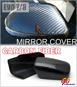 Mit. Lancer EVO 7 8 9 Dry Real Carbon Mirror Cover-MCB6