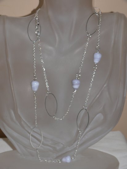 Lavender And Oval Necklace