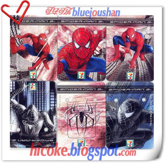 A Set Of Spider Man 3 Movie Mini 6 Ad Pocket Trading Cards