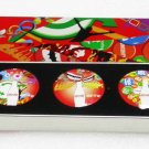 A Set of 2008 Coca-Cola 5 Bright Coke Pins With Tin Box